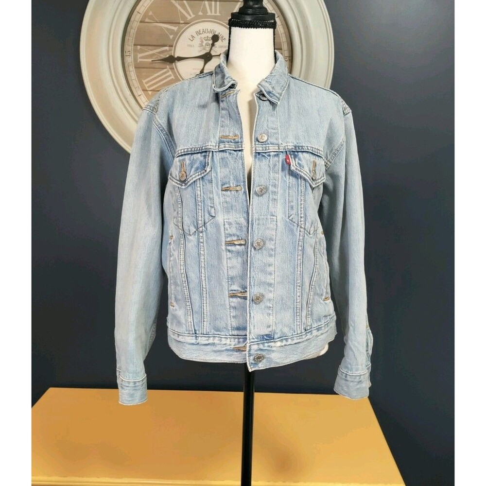 Levi's Jean Jacket Women's S Blue Light Wash Trucker Cowgirl Western Button Up